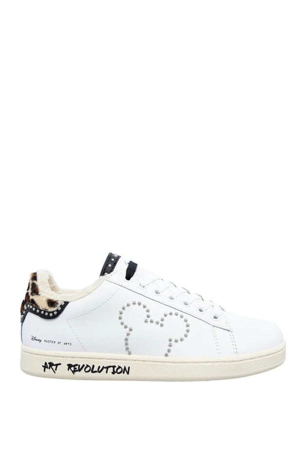 MOA Master of Arts woman white leather and fur sneakers for women buy with prices and photos 141681 - photo 1