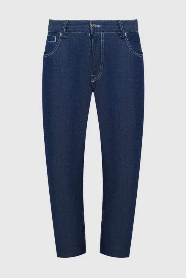 Scissor Scriptor чоловічі джинси з шовку та льону сині чоловічі купити фото з цінами 141698 - фото 1