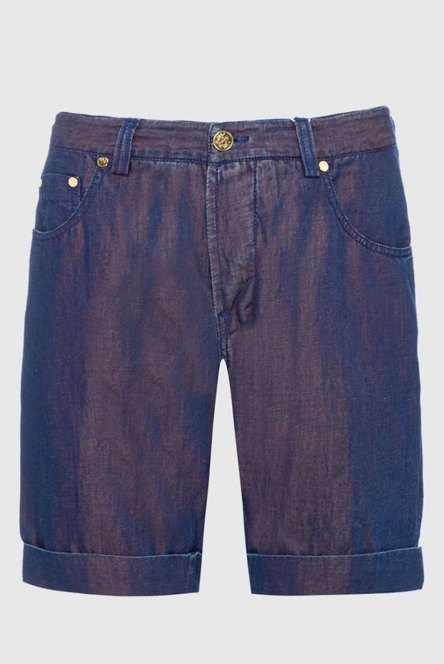 Scissor Scriptor мужские шорты из хлопка и льна синие мужские купить с ценами и фото 141724 - фото 1