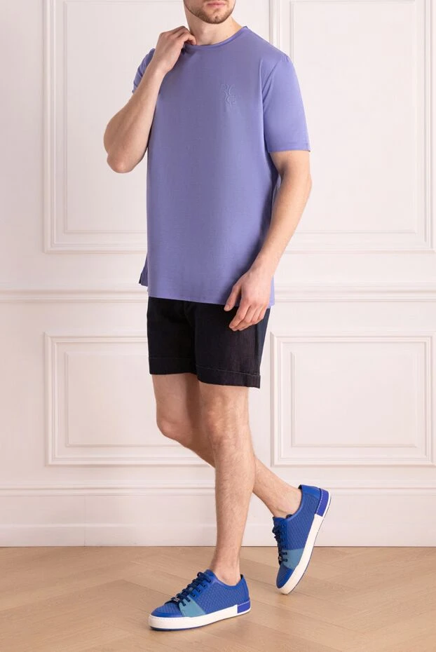 Scissor Scriptor man cotton and linen shorts blue for men buy with prices and photos 141724 - photo 2