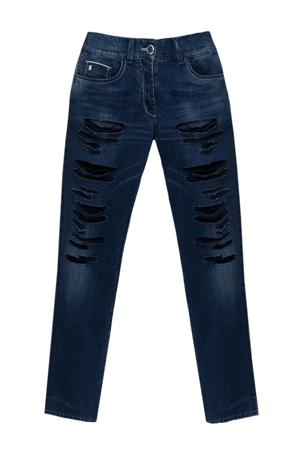 Scissor Scriptor женские джинсы из хлопка синие женские купить с ценами и фото 141739 - фото 1