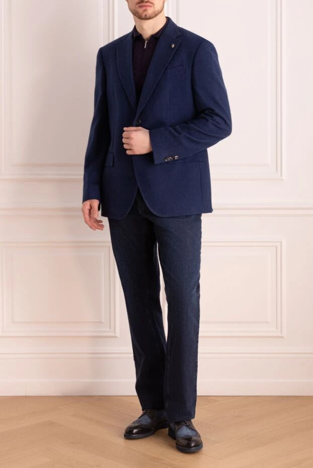 Sartoria Latorre man blue cashmere jacket for men buy with prices and photos 141796 - photo 2