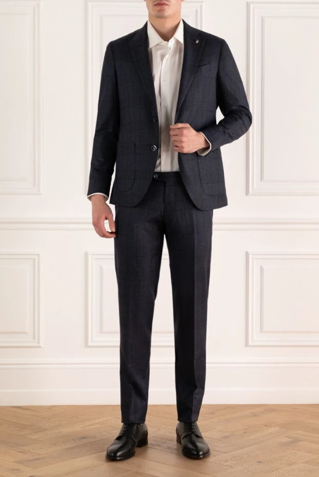 Sartoria Latorre man men's suit made of wool, blue buy with prices and photos 141800 - photo 2