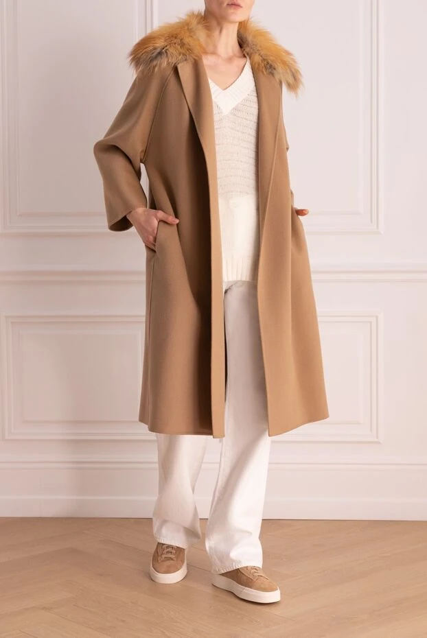 Ava Adore женские пальто из кашемира бежевое женское купить с ценами и фото 141815 - фото 2