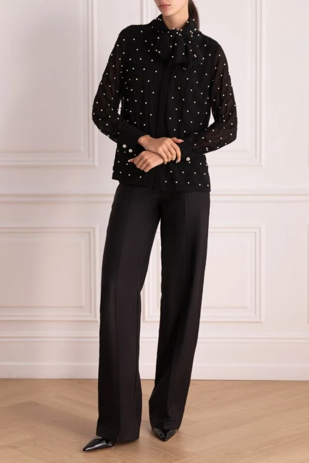 Edward Achour Paris woman black polyester blouse for women 141823 - photo 2