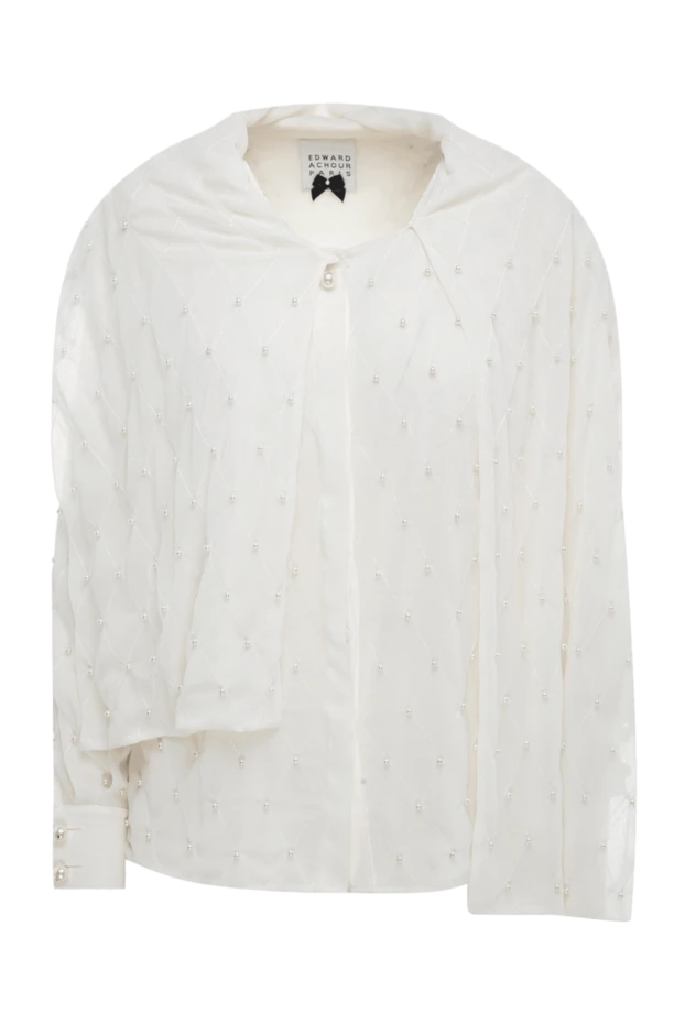 Edward Achour Paris женские блуза из полиэстера белая женская купить с ценами и фото 141824 - фото 1