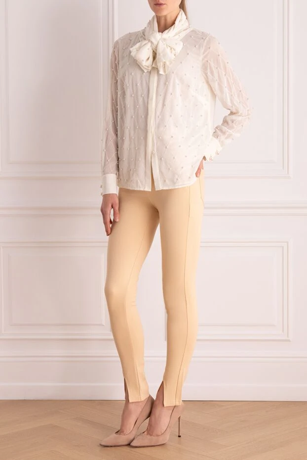 Edward Achour Paris женские блуза из полиэстера белая женская купить с ценами и фото 141824 - фото 2