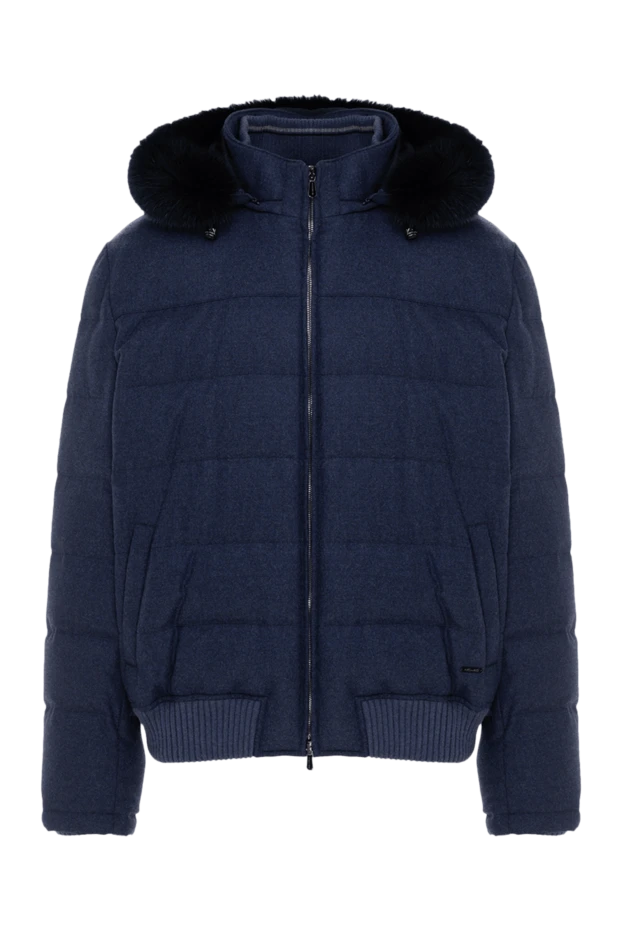 Enrico Mandelli man down jacket men's wool and cashmere blue buy with prices and photos 141880 - photo 1