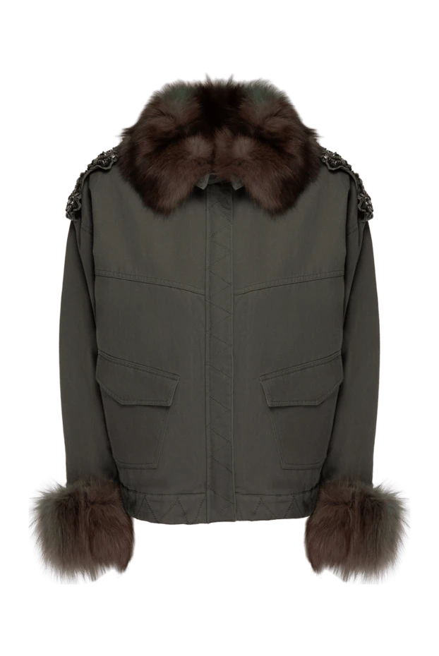 Max&Moi woman parka made of cotton and natural fur, green, for women buy with prices and photos 141940 - photo 1