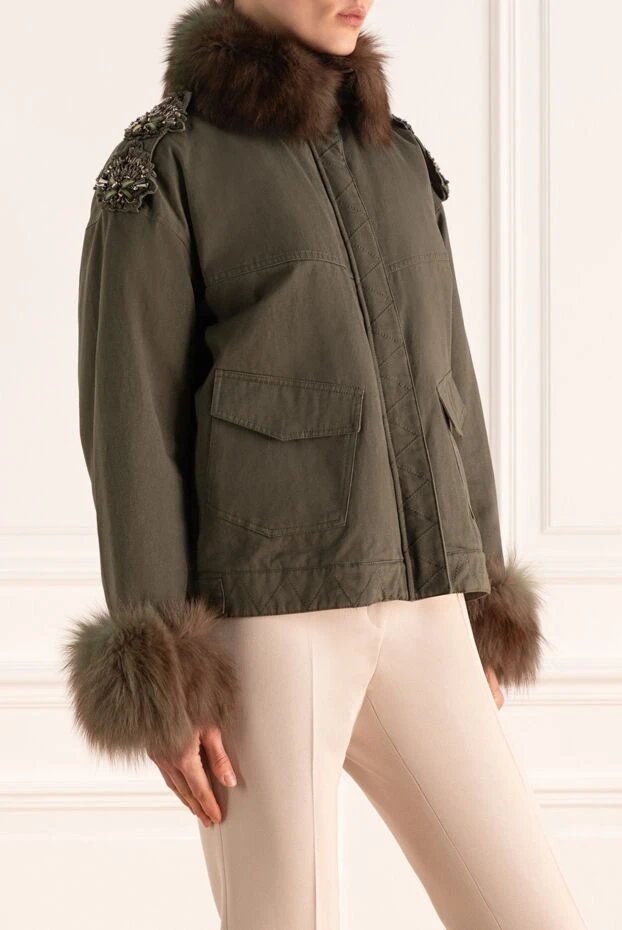 Alessandra Chamonix woman white women's parka made of cotton and natural fur 142058 - photo 3