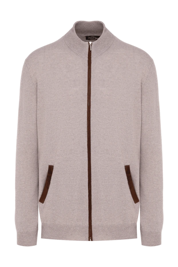 Cesare di Napoli man men's cardigan made of wool and cashmere, beige buy with prices and photos 141946 - photo 1