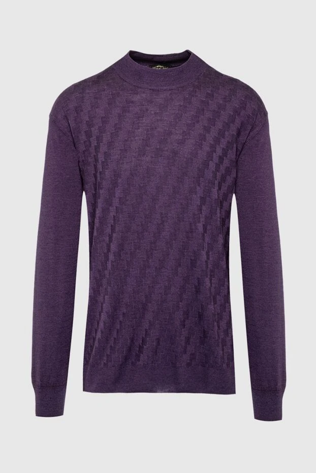 Cesare di Napoli man turtleneck jumper in wool and cashmere purple for men buy with prices and photos 141992 - photo 1