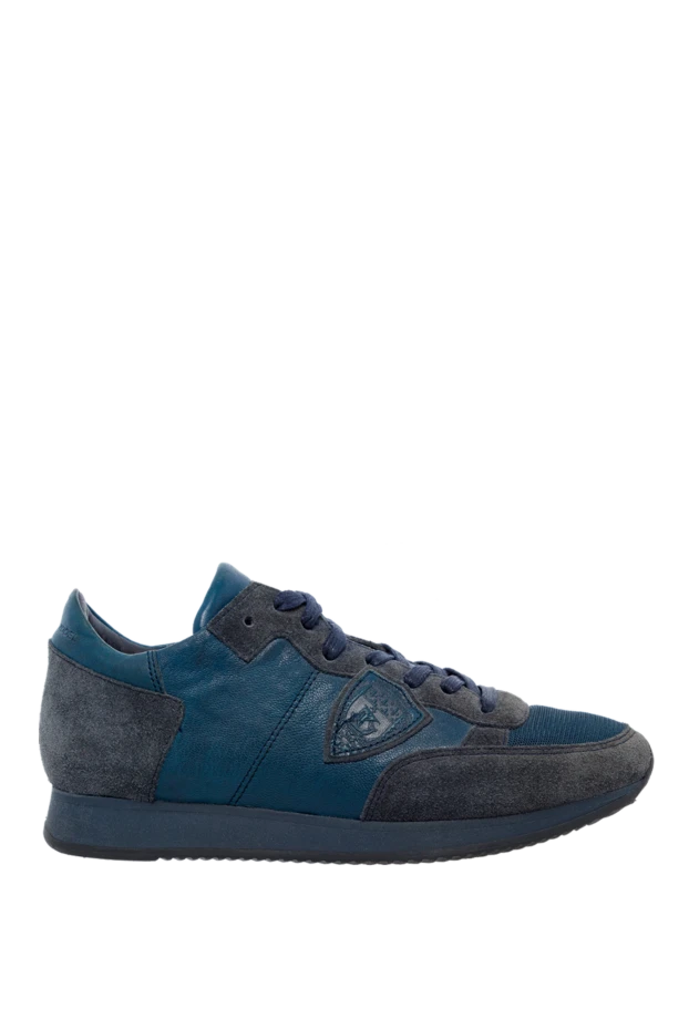 Philippe Model man sneakers in leather and suede blue for men buy with prices and photos 142033 - photo 1