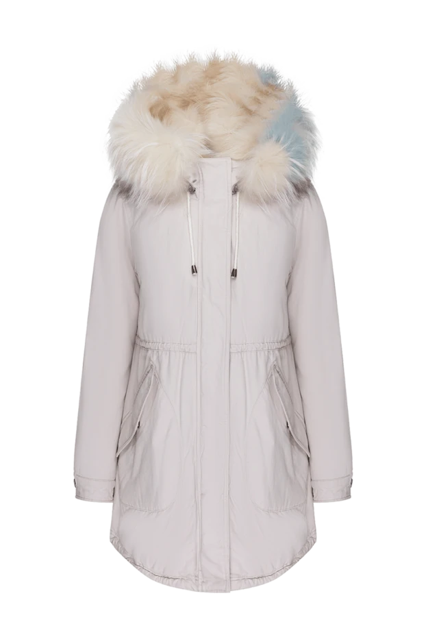 Alessandra Chamonix woman white women's parka made of cotton and natural fur 142055 - photo 1