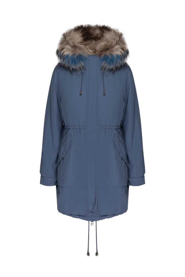 Alessandra Chamonix woman parka made of cotton and natural fur, blue, for women buy with prices and photos 142056 - photo 1