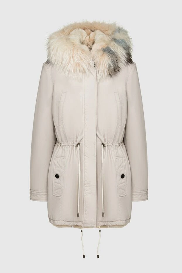 Alessandra Chamonix white women's cotton and natural fur parka 142058 - photo 1