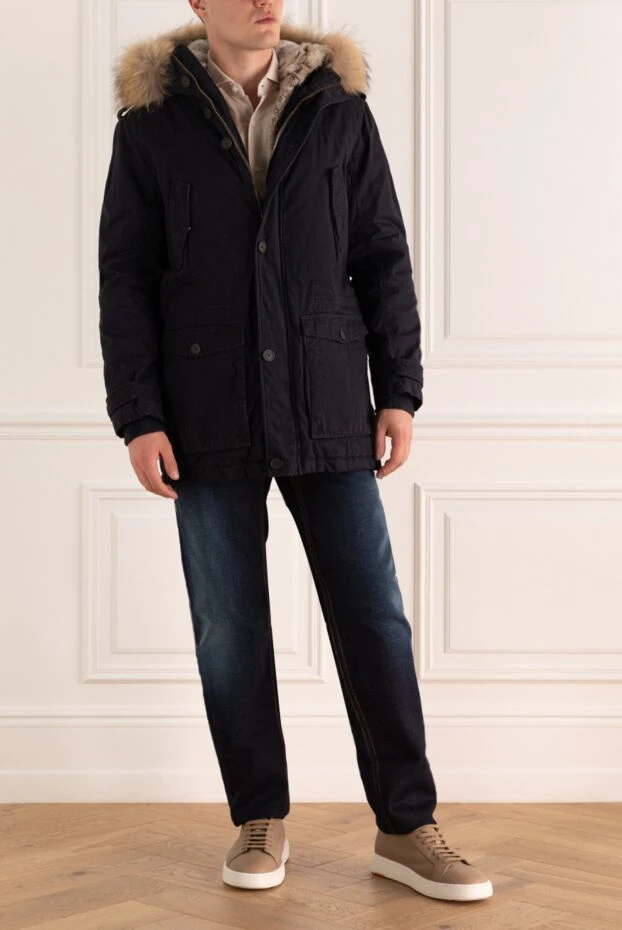 Alessandra Chamonix man men's down jacket made of cotton and fur blue buy with prices and photos 142062 - photo 2