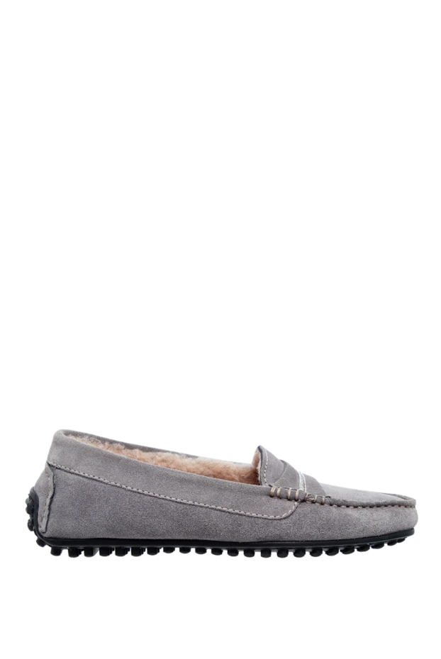Peserico woman gray leather and elastane loafers for women buy with prices and photos 142073 - photo 1