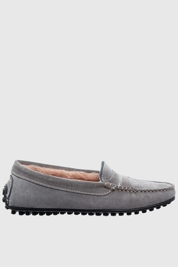 Peserico woman gray leather and elastane loafers for women buy with prices and photos 142075 - photo 1