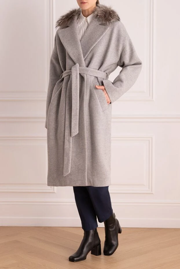 Peserico woman women's gray coat 142093 - photo 2