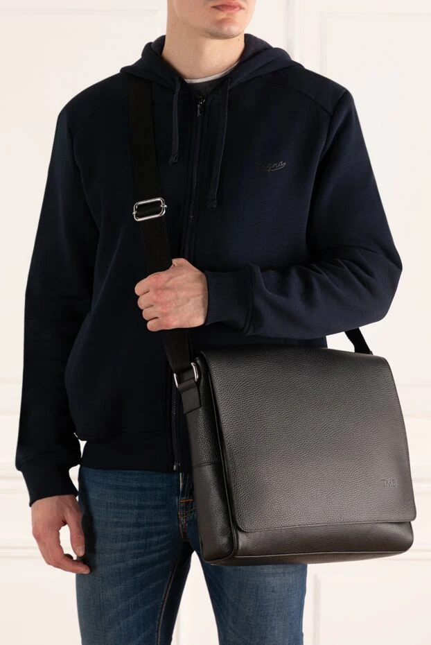Tombolini мужские сумка через плечо из натуральной кожи черная мужская купить с ценами и фото 142139 - фото 2