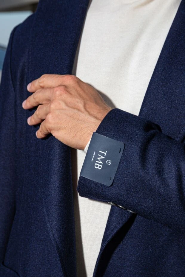 Пальто классическое шерстяное синее мужское - фото 2