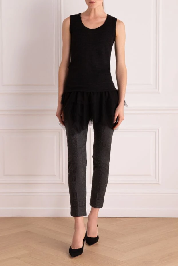 D.Exterior woman black cotton and polyester trousers for women buy with prices and photos 142186 - photo 2