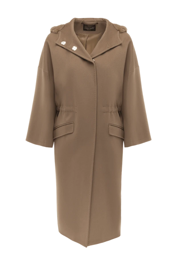 Heresis beige wool and mink coat for women 142213 - photo 1