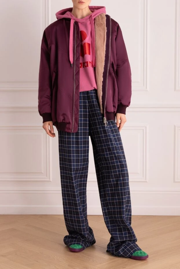 Giamba woman women's burgundy polyester jacket buy with prices and photos 142221 - photo 2
