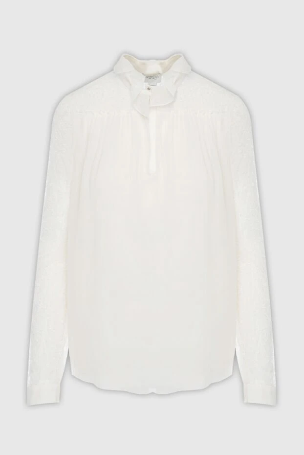 Giambattista Valli женские блуза из шелка белая женская купить с ценами и фото 142247 - фото 1