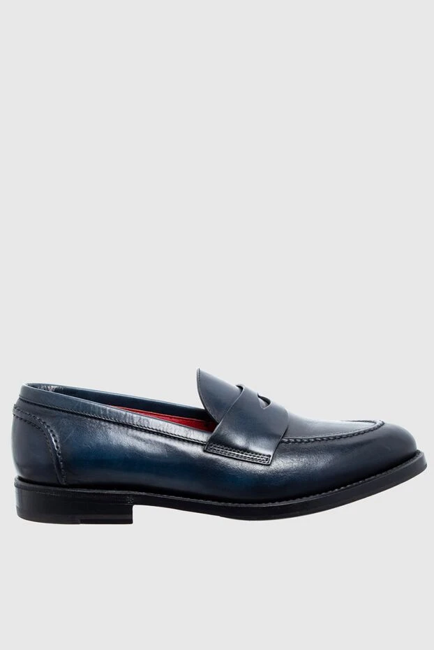 Barrett man blue leather loafers for men 142289 - photo 1