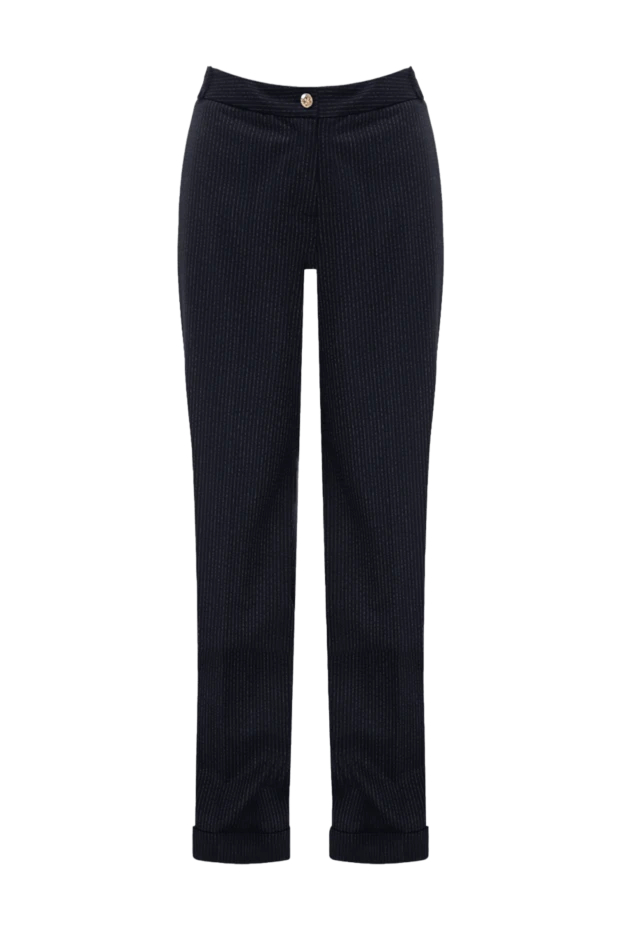 Edward Achour Paris woman blue viscose and polyester trousers for women buy with prices and photos 142298 - photo 1