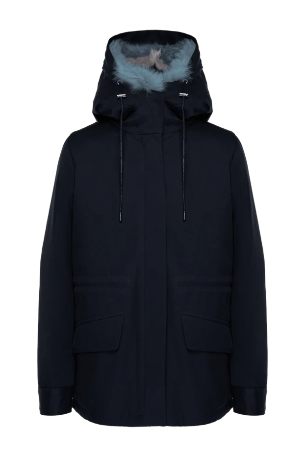 Intuition женские куртка из полиэстера и меха синяя женская купить с ценами и фото 142304 - фото 1