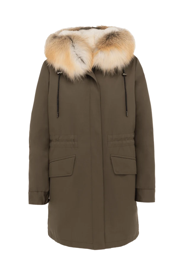 Intuition woman women's brown polyester and mink fur parka 142315 - photo 1