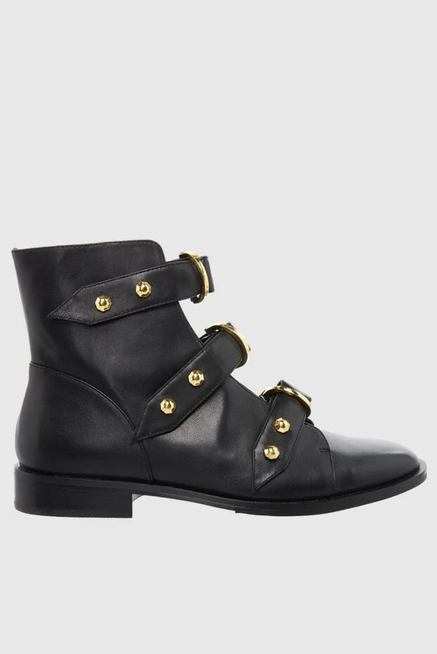 Kat Maconie women's black leather boots with metal elements and straps 142326 - photo 1