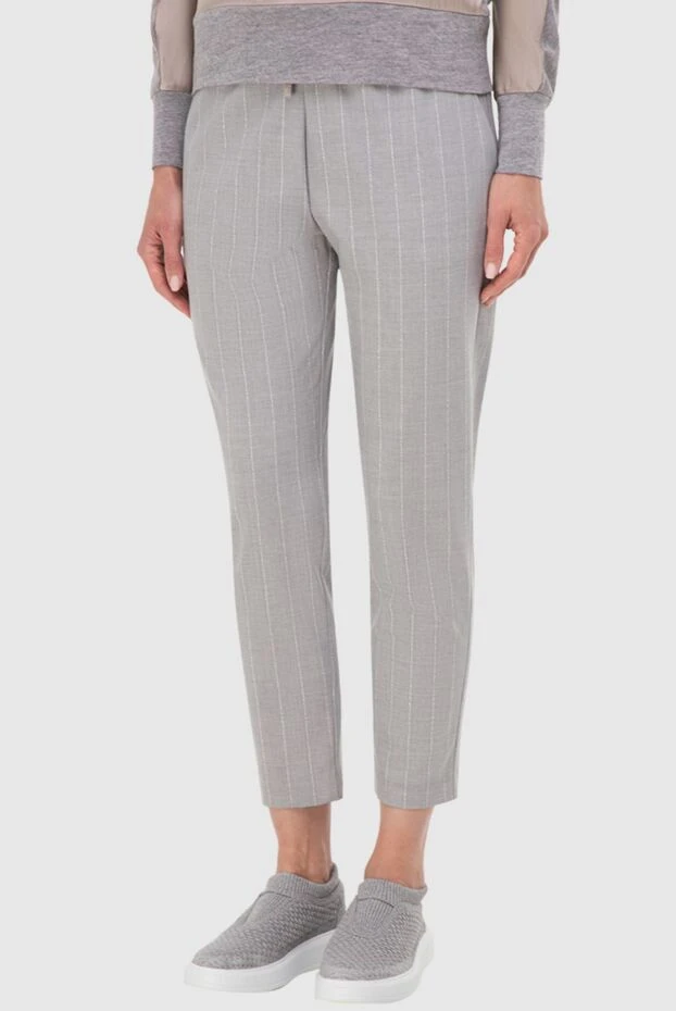 Panicale woman gray wool trousers for women buy with prices and photos 142338 - photo 2