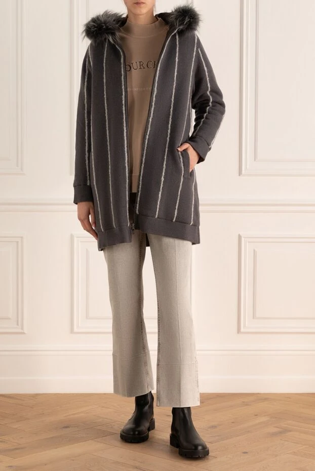 Panicale жіночі пальто сіре жіноче купити фото з цінами 142350 - фото 2