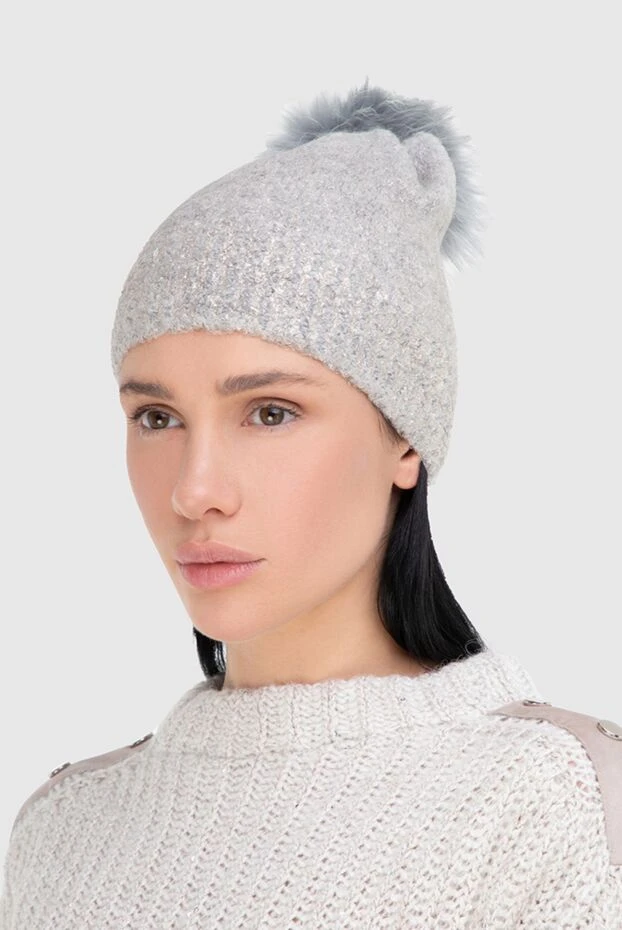 Panicale woman gray wool and polyamide cap for women buy with prices and photos 142358 - photo 2