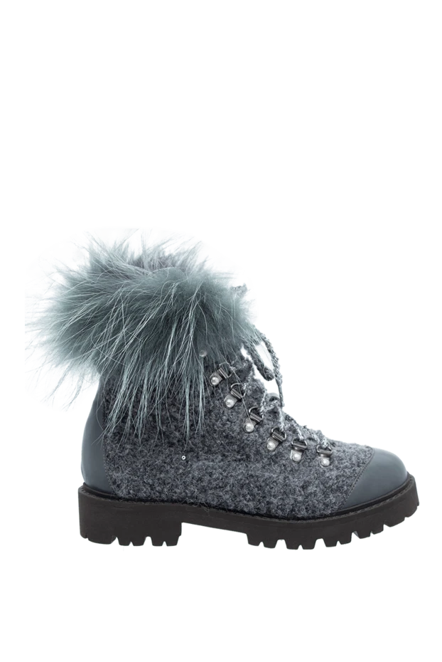 Panicale woman gray wool and leather boots for women buy with prices and photos 142366 - photo 1