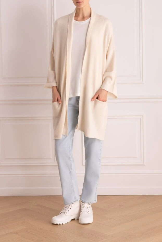 NotShy woman white cashmere cardigan for women 142430 - photo 2