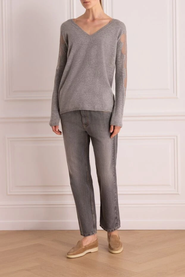 NotShy woman gray silk and cashmere jumper for women buy with prices and photos 142436 - photo 2