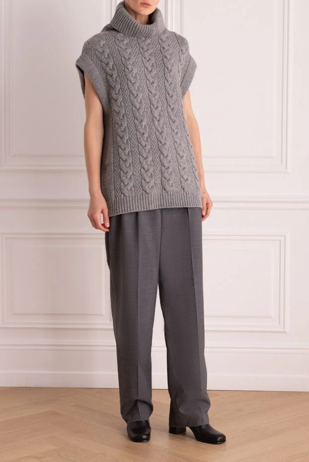 Golden Goose woman gray wool trousers for women buy with prices and photos 142451 - photo 2