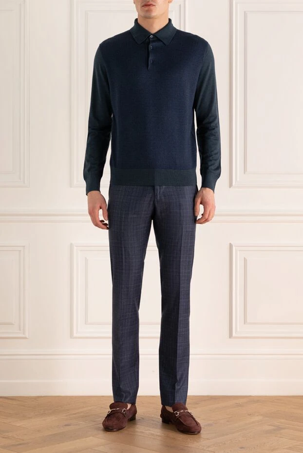 Cesare di Napoli мужские брюки из шерсти серые мужские купить с ценами и фото 142453 - фото 2