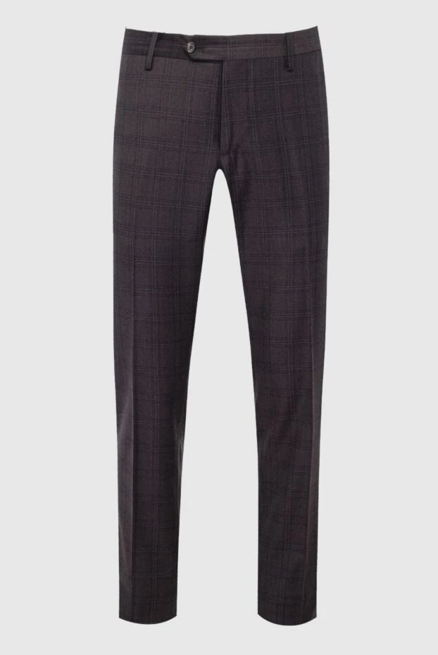 Cesare di Napoli мужские брюки из шерсти и кашемира коричневые мужские купить с ценами и фото 142455 - фото 1