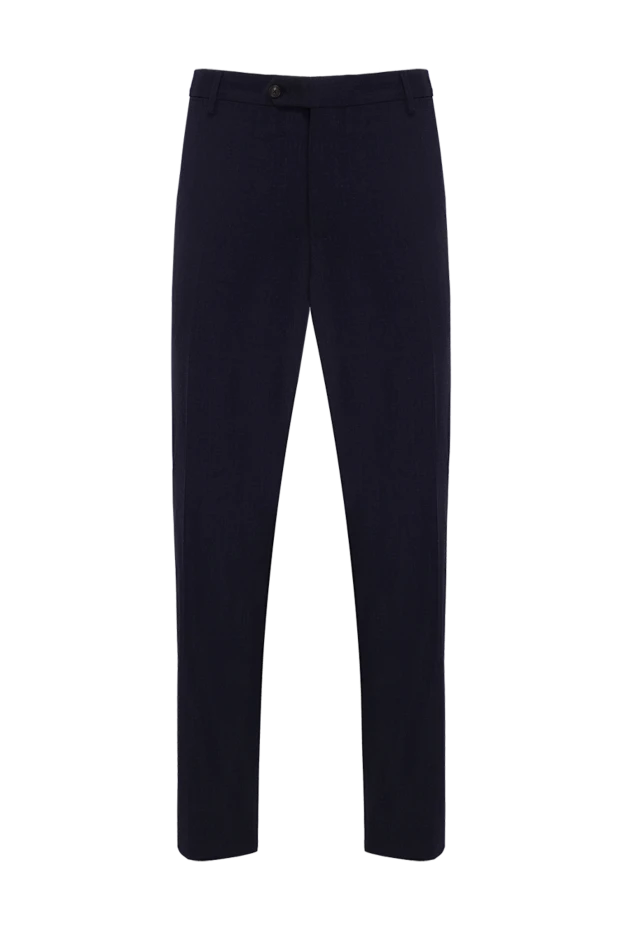 Cesare di Napoli man men's blue wool and elastane trousers buy with prices and photos 142459 - photo 1