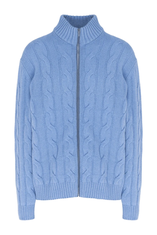 Cesare di Napoli man men's cardigan made of wool and cashmere blue buy with prices and photos 142487 - photo 1