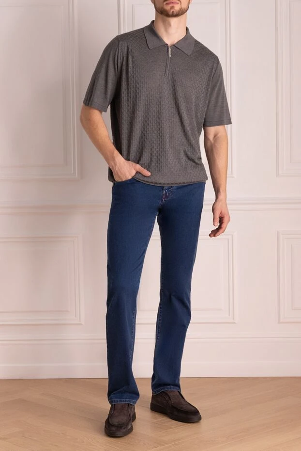 Scissor Scriptor мужские джинсы из хлопка и полиэстера синие мужские купить с ценами и фото 142546 - фото 2
