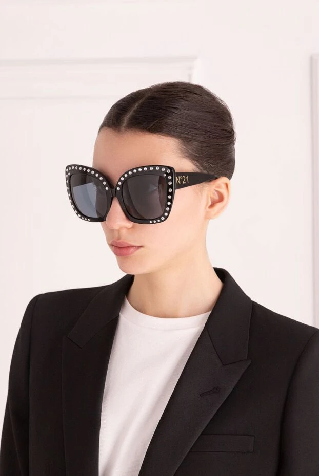 N21 black women's butterfly glasses with rhinestones on the frame 142571 - photo 2