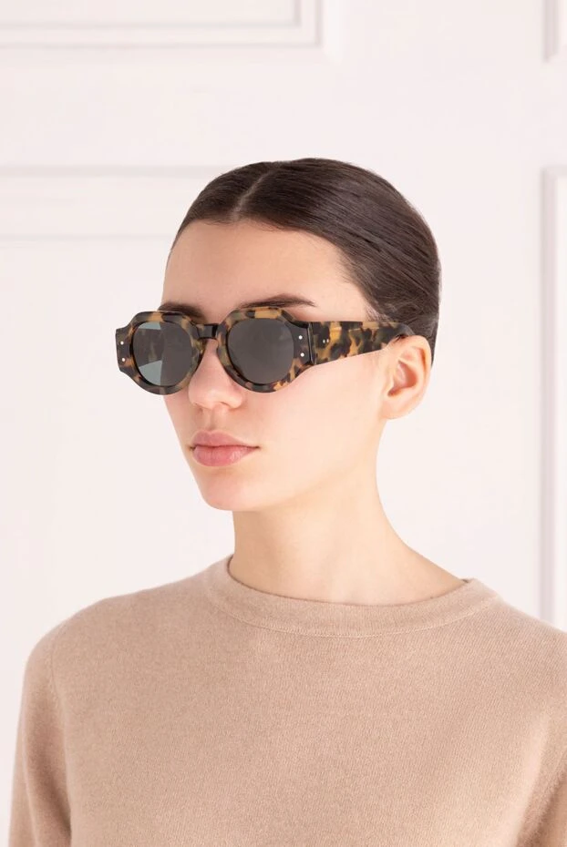 Dries Van Noten очки коричневые женские с большими дужками 142578 - фото 2