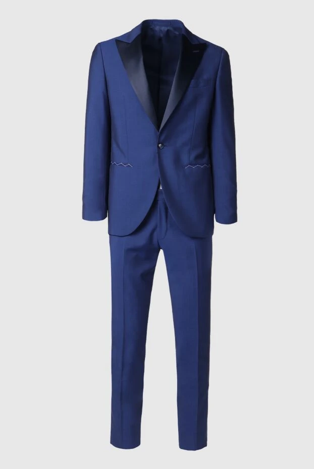 Lubiam man men's suit made of wool and mohair blue buy with prices and photos 142704 - photo 1
